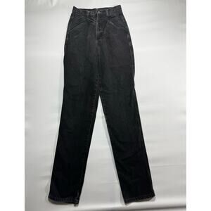 Vintage Rockies Women's High Waist Black Denim Jeans - Size 5/27 (Meas 25x35.5)